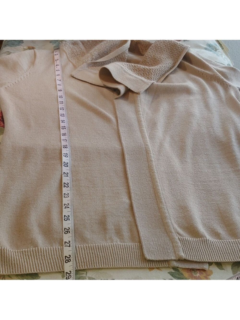 Calvin Klein Belted Wool Blend Wrap Cardigan Coat in Camel Tan Women's Large - Picture 14 of 16